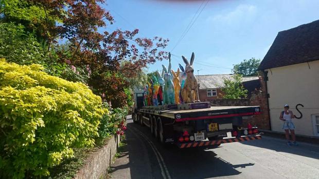Hampshire Chronicle: Hampshire Hares arriving in Winchester